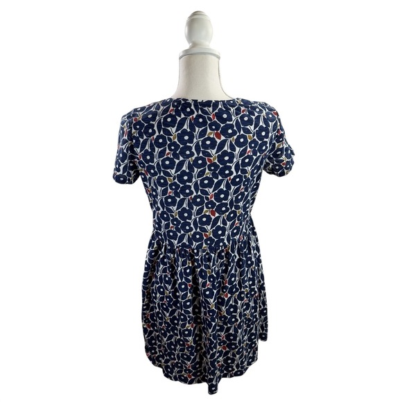 Seasalt Cornwall Women's Short Sleeve Floral Cotton Maternity Tunic in Blue 6 - Picture 2 of 7